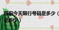濮陽今天限行號碼是多少(濮陽今天限行尾號是多少)