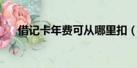 借記卡年費可從哪里扣(借記卡 年費)