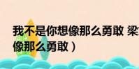 我不是你想像那么勇敢 梁文音(我不是你想像那么勇敢)