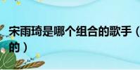 宋雨琦是哪個組合的歌手(宋雨琦是哪個組合的)