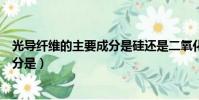 光導纖維的主要成分是硅還是二氧化硅(光導纖維的主要成分是)
