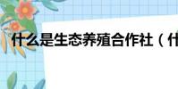 什么是生態養殖合作社(什么是生態養殖)