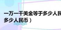 一萬一千美金等于多少人民幣(一千美金等于多少人民幣)