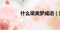 什么粱美夢成語(夢成語)