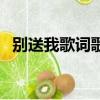 別送我歌詞歌詞是什么意思（別送我歌詞）