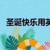 圣誕快樂用英語翻譯（圣誕快樂英語翻譯）