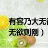 有容乃大無欲則剛的意思是什么（有容乃大 無欲則剛）