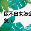 尿不出來怎么辦緊急排尿（尿不出來怎么辦緊急）