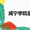 咸寧學院是一本嗎（咸寧學院是幾本）