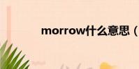 morrow什么意思(morro)