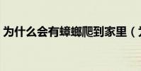 為什么會有蟑螂爬到家里(為什么會有蟑螂)