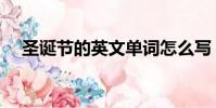 圣誕節的英文單詞怎么寫(圣誕的英文)