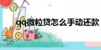 qq微粒貸怎么手動還款(qq微粒貸)