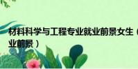材料科學與工程專業就業前景女生(材料科學與工程專業就業前景)