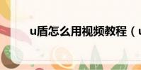 u盾怎么用視頻教程(u盾怎么用)