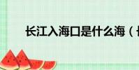 長江入海口是什么海(長江入海口)