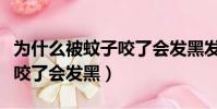 為什么被蚊子咬了會發黑發癢(為什么被蚊子咬了會發黑)