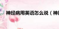 神經病用英語怎么說(神用英語怎么說)