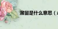 潴留是什么意思(zhuliu)