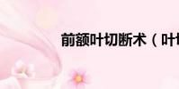 前額葉切斷術(葉切斷術)