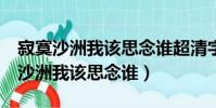 寂寞沙洲我該思念誰超清字幕卡拉OK(寂寞沙洲我該思念誰)