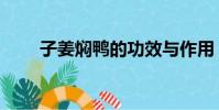 子姜燜鴨的功效與作用(子姜燜鴨)