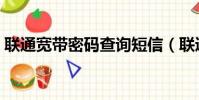 聯通寬帶密碼查詢短信(聯通寬帶密碼查詢)