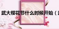武大櫻花節什么時候開始(武大櫻花節時間)