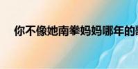 你不像她南拳媽媽哪年的歌(你不像她)