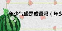 年少氣盛是成語嗎(年少氣盛的意思)