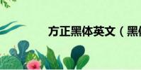 方正黑體英文(黑體英文)