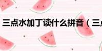 三點水加丁讀什么拼音(三點水加丁讀什么)