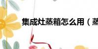 集成灶蒸箱怎么用(蒸箱怎么用)