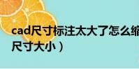 cad尺寸標注太大了怎么縮小(cad調整標注尺寸大小)