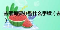 去緬甸要辦些什么手續(去緬甸要辦哪些手續)