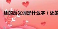 還的反義詞是什么字(還的反義詞是什么)
