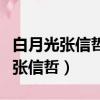 白月光張信哲是哪部電視劇的主題曲（白月光張信哲）