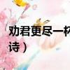 勸君更盡一杯酒全詩拼音（勸君更盡一杯酒全詩）