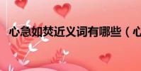 心急如焚近義詞有哪些(心急如焚近義詞)