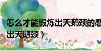 怎么才能鍛煉出天鵝頸的感覺(怎么才能鍛煉出天鵝頸)