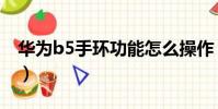 華為b5手環功能怎么操作(華為b5手環功能)