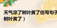 天氣涼了樹葉黃了仿寫句子一年級(天氣涼了樹葉黃了)