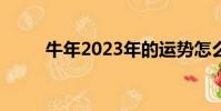牛年2023年的運勢怎么樣(牛年)