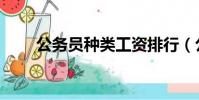 公務員種類工資排行(公務員種類)