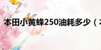 本田小黃蜂250油耗多少(本田小黃蜂250)