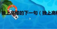獨上高樓的下一句(獨上高樓高考滿分作文)