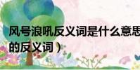 風號浪吼反義詞是什么意思是什么(風號浪吼的反義詞)