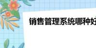 銷售管理系統哪種好(銷售)