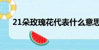21朵玫瑰花代表什么意思(21朵玫瑰)