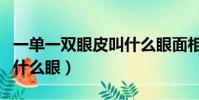 一單一雙眼皮叫什么眼面相(一單一雙眼皮叫什么眼)